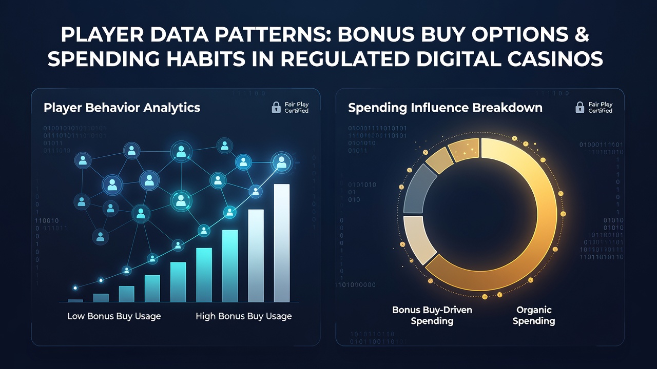 Player data analytics dashboard showing bonus buy feature usage trends in digital casino environments