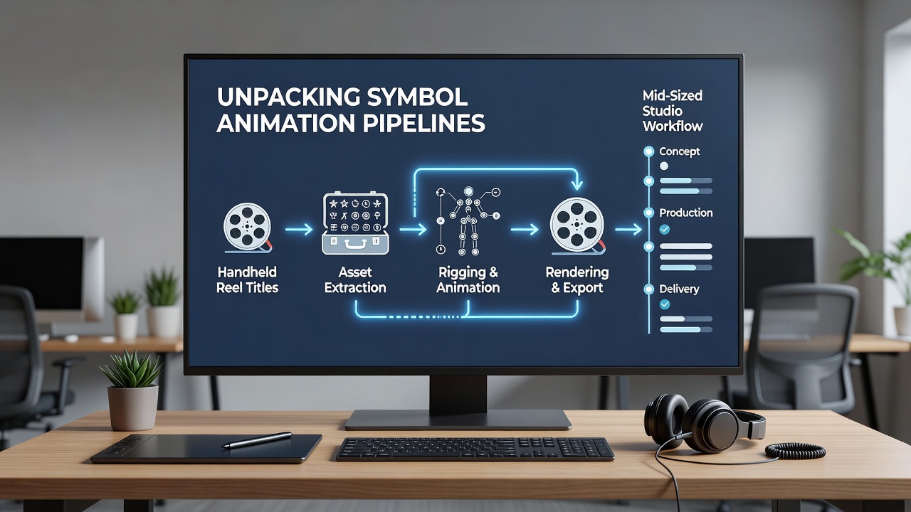 Developers reviewing animation timelines and reel synchronization code on dual monitors